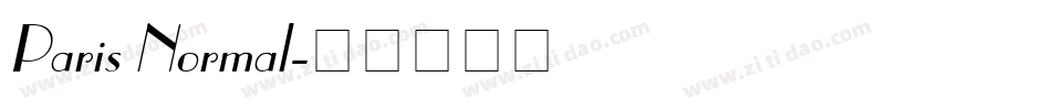 Paris Normal字体转换